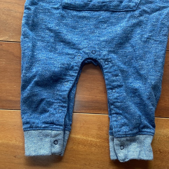 Baby GAP 6-12M Blue Heather Long sleeve 100% Cotton Sweatshirt Romper - Picture 4 of 11